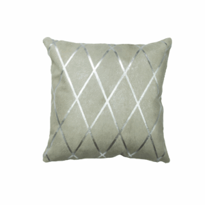 ARLEQUIN CUSHION - CREAM AND SILVER